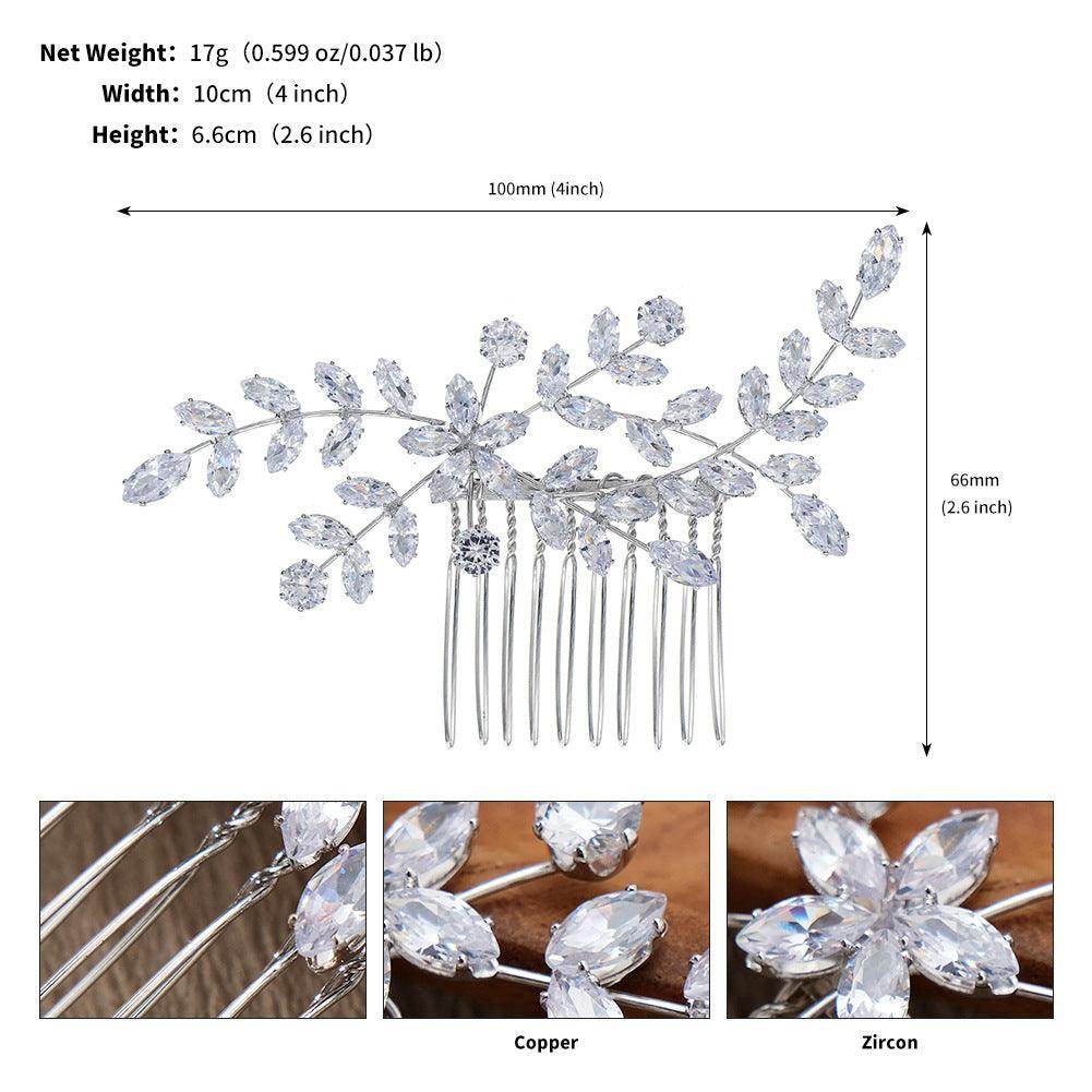 Bride Hair Comb Wedding Hair Accessories for Brides 694267866547 - COCOMELODY